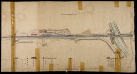 859444 Plattegrond van het ontworpen emplacement van het station Apeldoorn aan de Oosterspoorweg van de H.IJ.S.M. en de ...